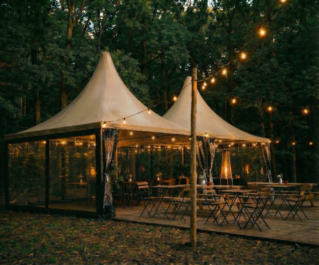 Luxe pagodetent 5x5 meter