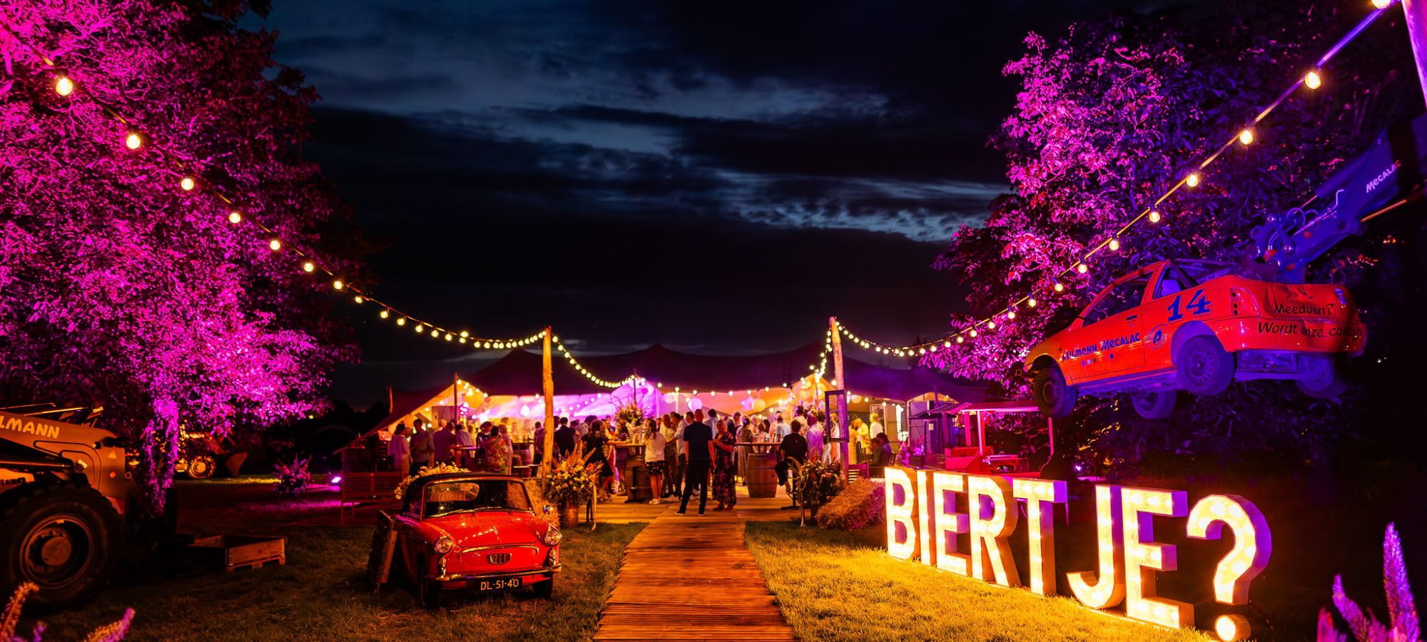 Stretchtent 10x15 festival bruiloft